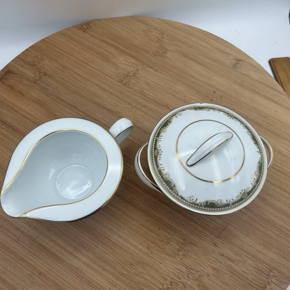 Vintage Noritake Warrington Creamer & Open‎ Sugar Bowl 6872 Made In Japan
